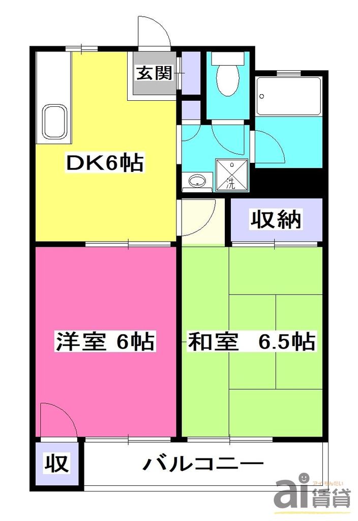 小平市学園西町のマンションの間取り