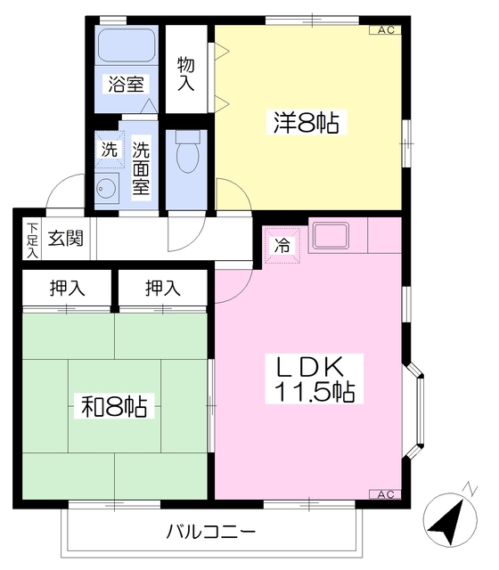 ロッソイズミＣの間取り