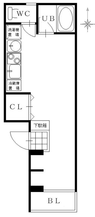 神戸市北区鈴蘭台東町のアパートの間取り