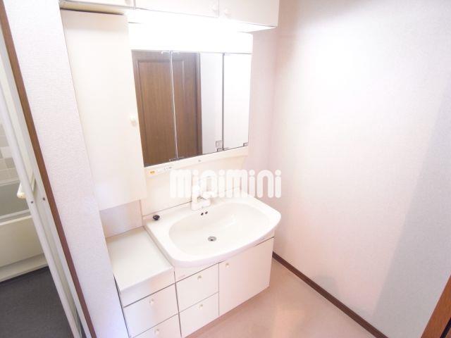 洗面設備　シャワードレッサーつきで朝もラクラク。