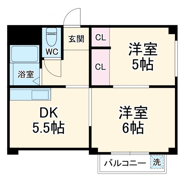 昭和コーポ谷津C棟の間取り写真