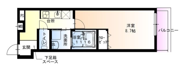 フジパレス湊駅南サウスの間取り写真