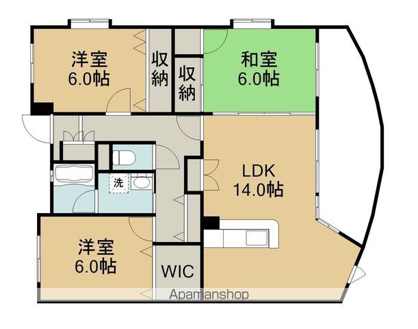 パステル参番館の間取り写真