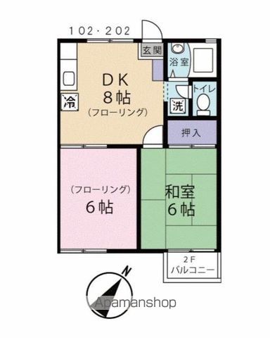 ジュネス梅島の間取り写真