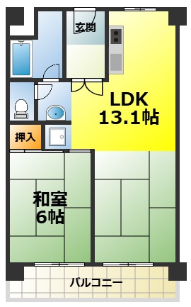 泉北原山台1丁2号棟の間取り写真