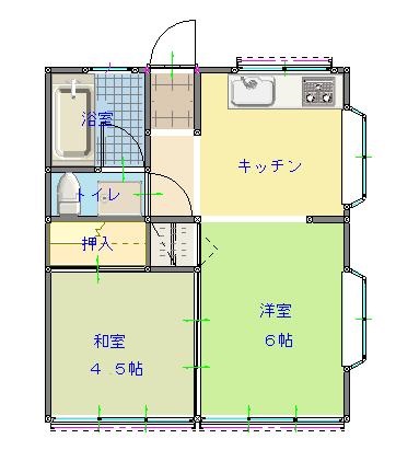 コーポ　越谷の間取り