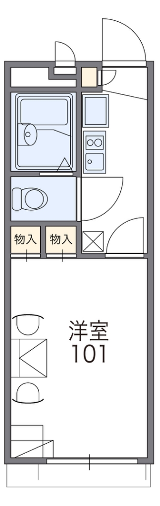 堺市美原区南余部のアパートの間取り