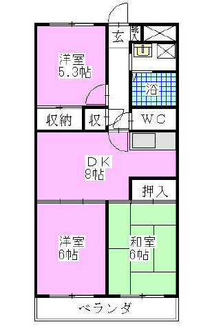 アフィニス原木の間取り