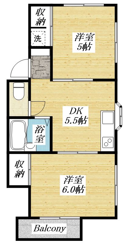 ヴィラ旭が丘の間取り