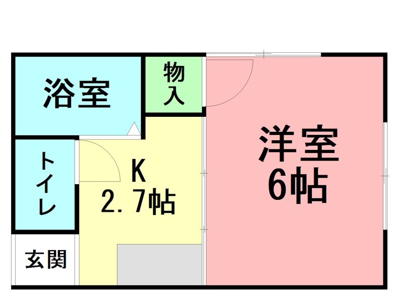 中郡二宮町山西のアパートの間取り