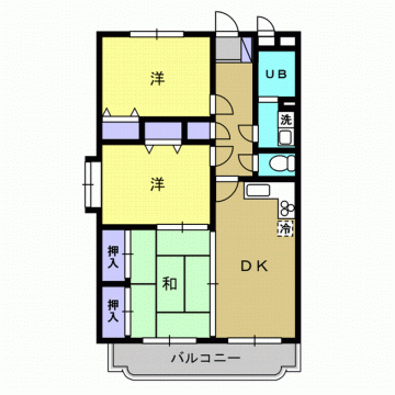 八代市井上町のマンションの間取り