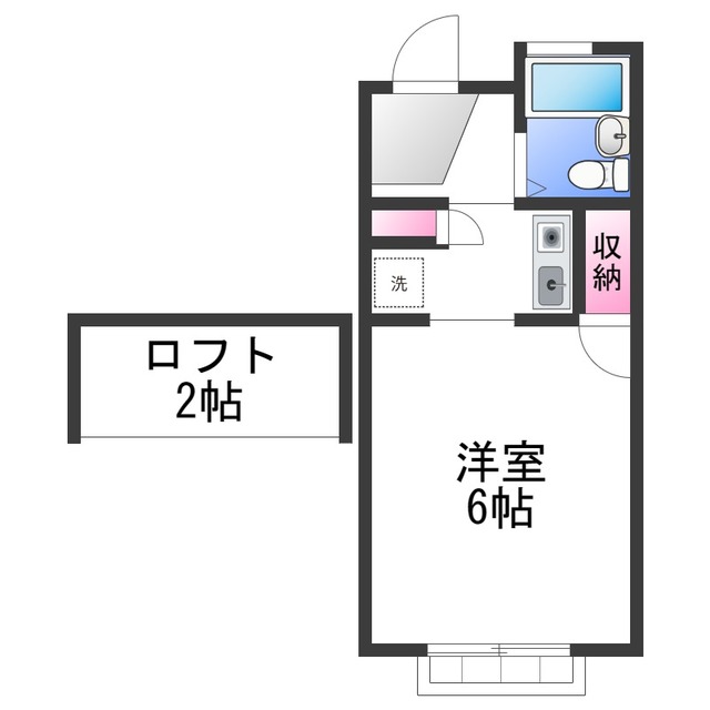 岸和田市藤井町のアパートの間取り