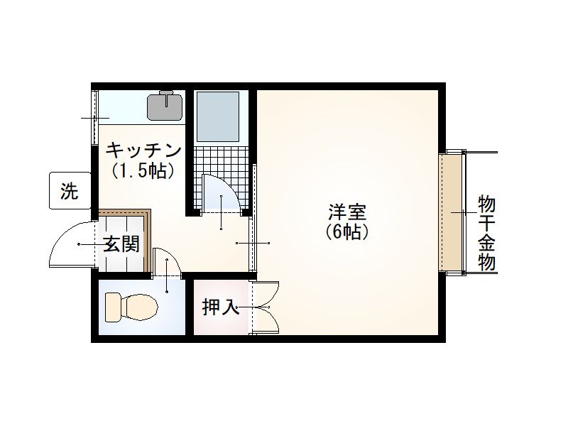 スクエア元菊sta.の間取り