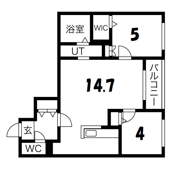 Halenix 北円山の間取り