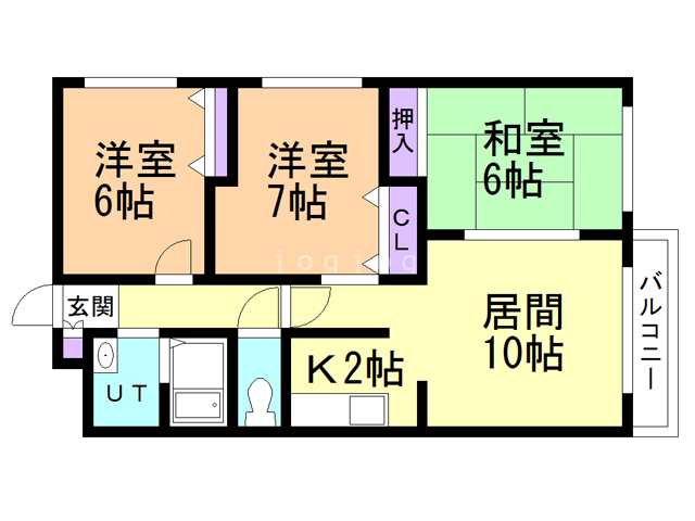 ロクゴーリーブル梁川の間取り