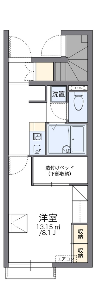 昭島市美堀町のアパートの間取り