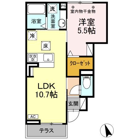 D-ROOM ZEN　ルフレの間取り