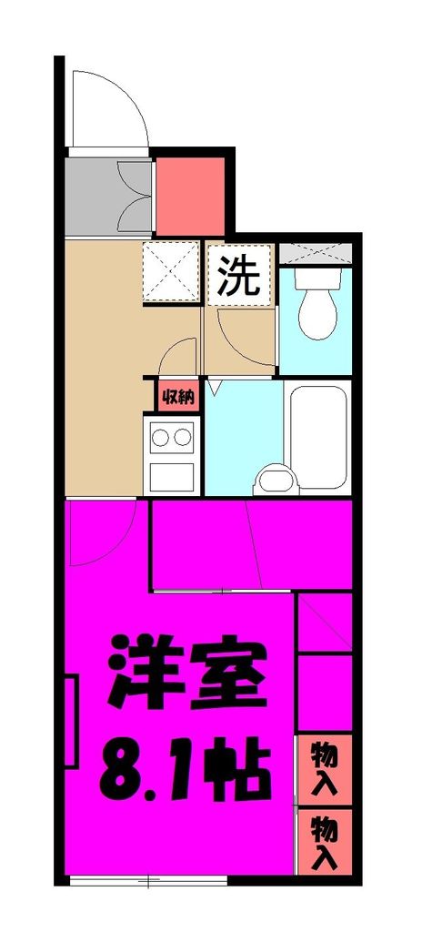 足利市南大町のアパートの間取り