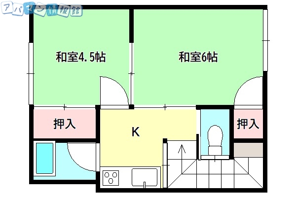 コーポラス湊町の間取り