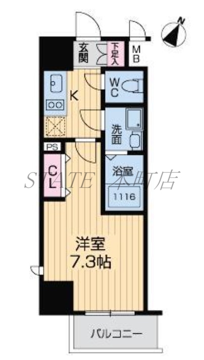 グランルージュ中之島南の間取り