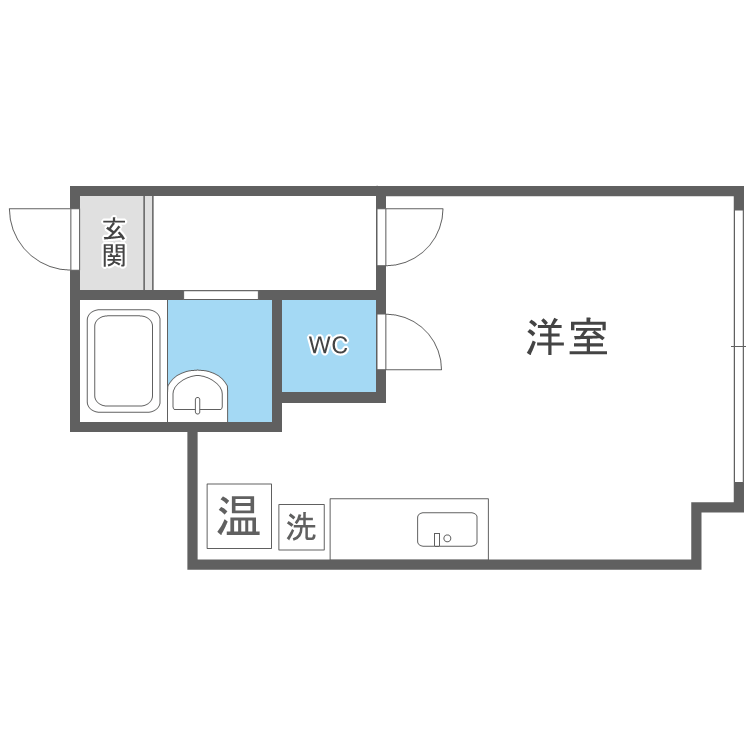 札幌市中央区南十一条西のマンションの間取り