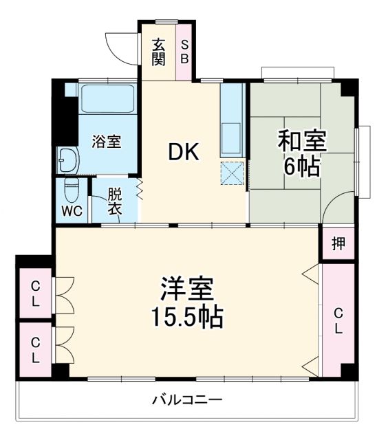 松戸市岩瀬のマンションの間取り