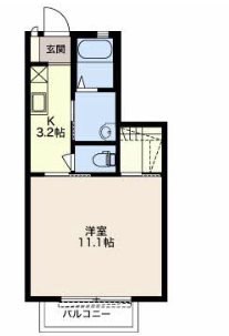 松本市高宮中のアパートの間取り