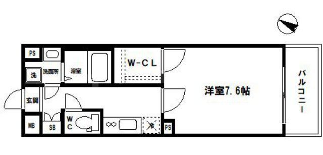 大阪市港区南市岡のマンションの間取り