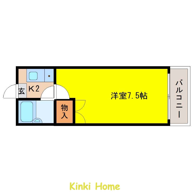 和歌山市有本のマンションの間取り