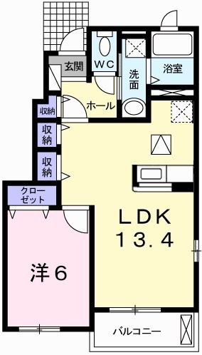 姫路市網干区垣内南町のアパートの間取り