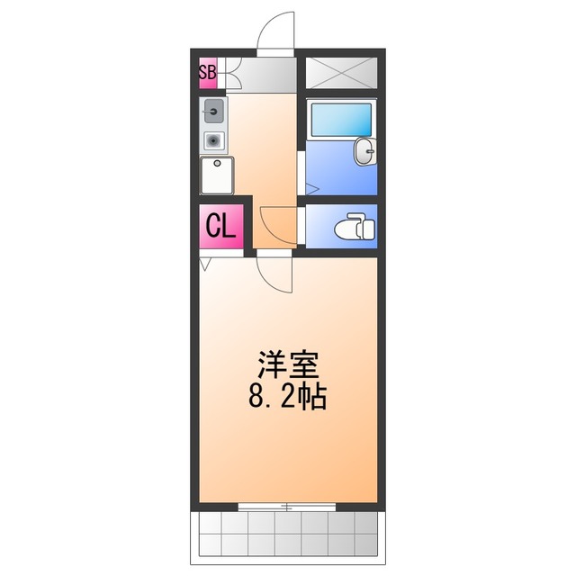 貝塚市中町のマンションの間取り