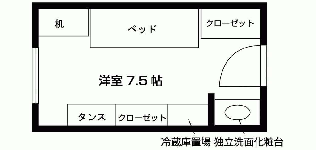 京田辺市田辺勇田のマンションの間取り