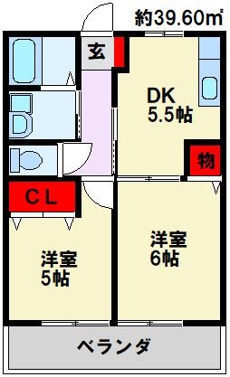 ヒルズリバーサイド D棟の間取り