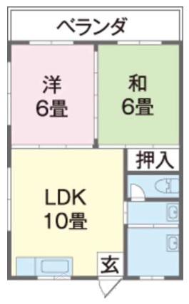 【嶺正ハイツ（Ｋ）の間取り】