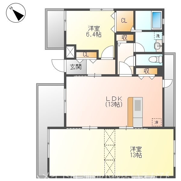 那覇市銘苅のマンションの間取り