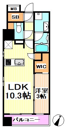 世田谷区松原のマンションの間取り