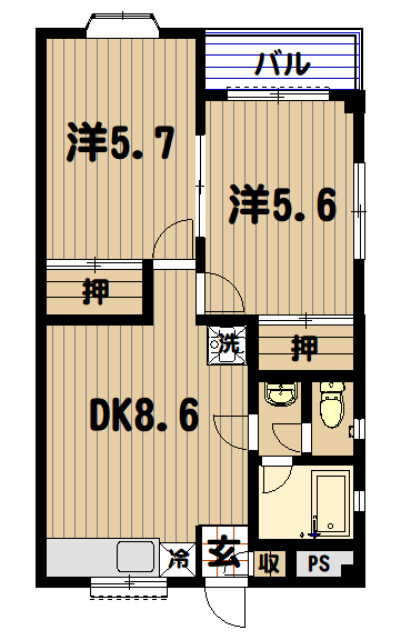 フレンズマンション1の間取り