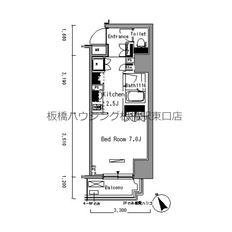 パークアクシス新板橋ウエストの間取り