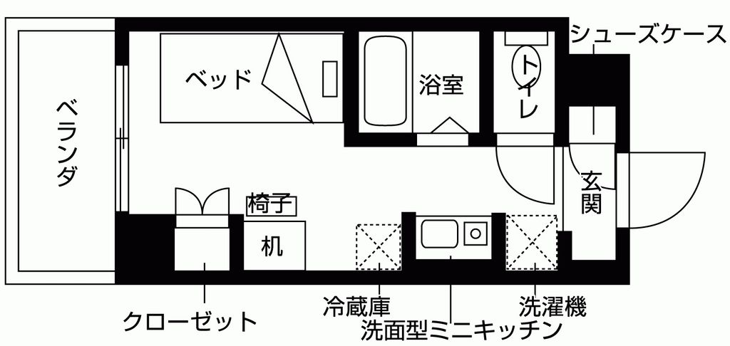 バウスクロス板橋加賀の間取り