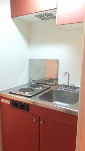 キッチン　2口の電気コンロ