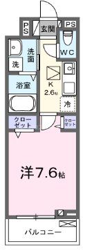 足立区竹の塚のアパートの間取り