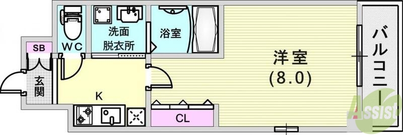 エヴァステージ神戸六甲の間取り