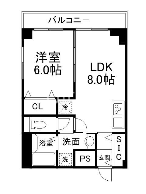 メルディアキューブ観月橋の間取り