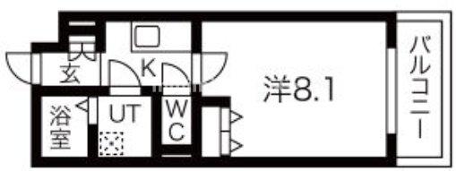 Mv.fm大阪放出IIの間取り