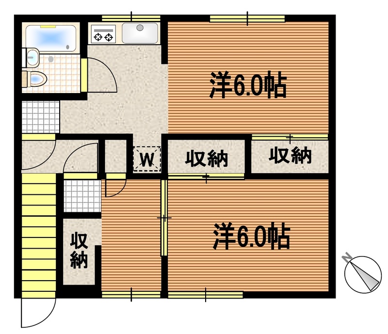 赤坂６丁目賃貸物件の間取り