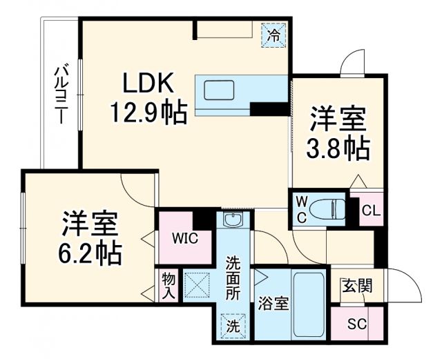 Clashist城北公園の間取り