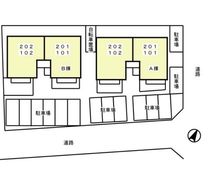 【アジュール御幸　Bの駐車場】