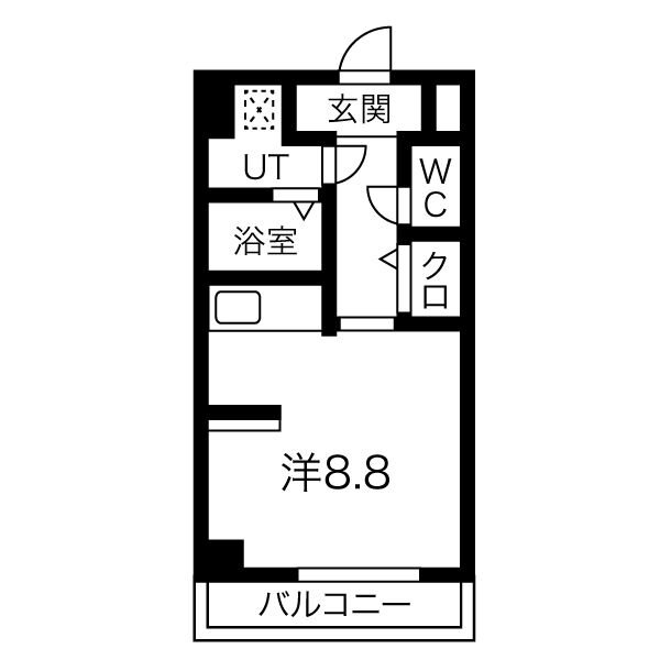 大阪市東淀川区東中島のマンションの間取り