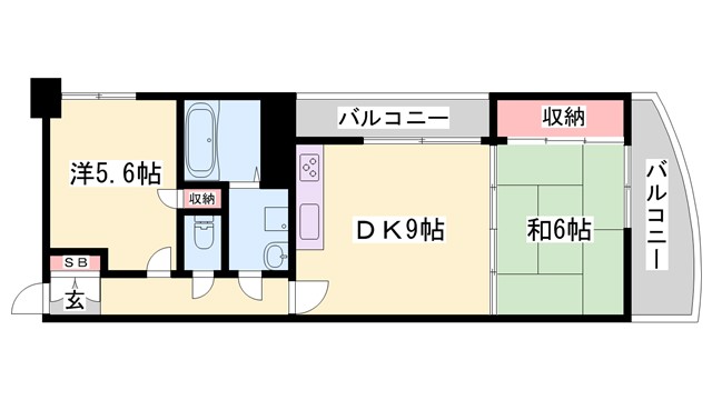 朝日プラザ野里の間取り