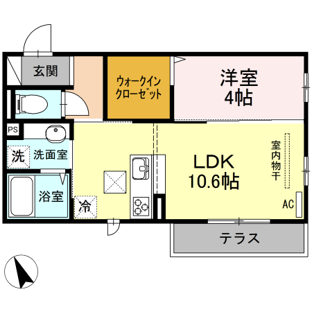 【広島市安佐南区山本のアパートの間取り】